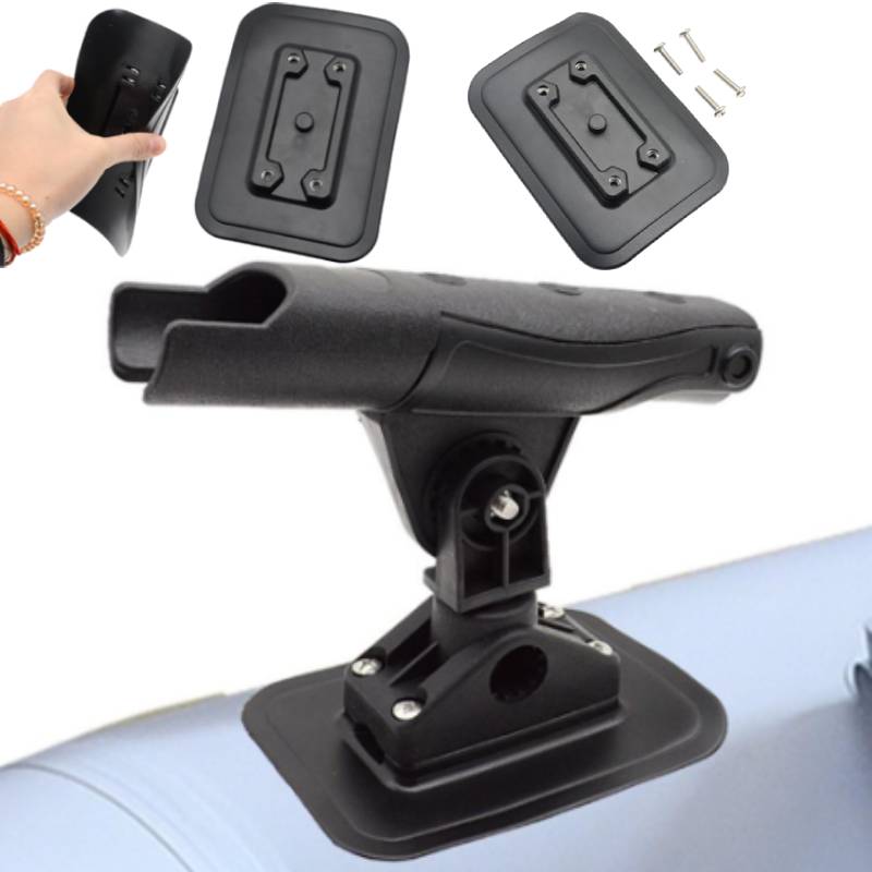 Fishing Kayak Rod Holder - ชุดอุปกรณ์ยึดคันเบ็ดตกปลาสำหรับเรือยางแบบเป่าลม 1 ชุด ฐานยึด PVC แบบติดกาว