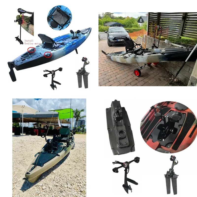 Fishing Kayak Sit In - มอเตอร์ไฟฟ้าแบบแป้นเหยียบเดี่ยวสำหรับเรือคายัคแบบนั่งบน HDPE พลาสติกสำหรับตกปลาแบบทัวร์ริ่ง ขนาด 12 ฟุต